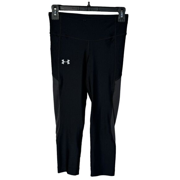 Under Armour Pants - Under Armour Small Compression Capris Leggings Heat Gear Mesh Insert Black Women